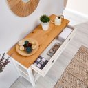 Ver imagem 5 de Balcão Aparador Madeira 1 Gaveta 2 Prateleiras Tequila Branco Madeirado Idimex