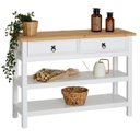 Ver imagem 3 de Balcão Aparador Madeira 1 Gaveta 2 Prateleiras Tequila Branco Madeirado Idimex