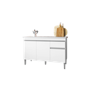 Ver imagem 1 de 120cm Balcão Gabinete Cozinha Tatiane Branco sem Tampo Ajl