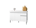 Ver imagem 1 de 120cm Balcão Gabinete Cozinha Tatiane Branco sem Tampo Ajl