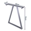 Ver imagem 5 de Base Pé de Mesa de Jantar Cozinha Sala Escritório Mirage para Tampos até 180cm x 90cm - Prata