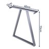 Base Pé de Mesa de Jantar Cozinha Sala Escritório Mirage para Tampos até 180cm x 90cm - Prata - 5