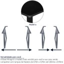 Ver imagem 3 de Base Pé de Mesa de Jantar Cozinha Sala Escritório Mirage para Tampos até 180cm x 90cm - Prata