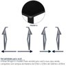 Base Pé de Mesa de Jantar Cozinha Sala Escritório Mirage para Tampos até 180cm x 90cm - Prata - 3