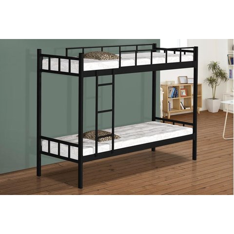 Beliche Tubular Ferro e Aço para Duas Pessoas Colchão 78:preto