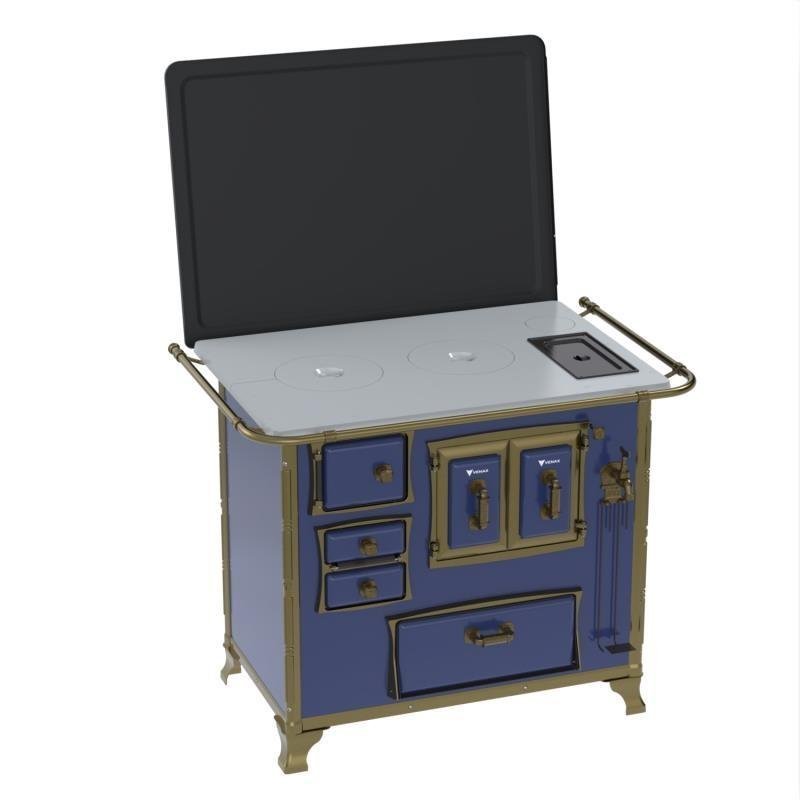 Fogao a Lenha N 2 Renaissance Chapa de Aluminio Azul Cald Se - 1