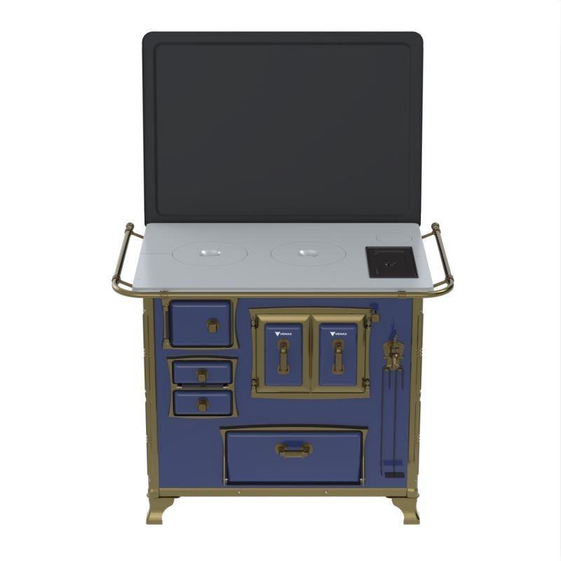 Fogao a Lenha N 2 Renaissance Chapa de Aluminio Azul Cald Se - 2