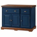 Ver imagem 2 de Balcão Manchester 3 Portas 2 Gavetas 89 X 132 X 45 Cm (a X L X P) - Cor Azul Petróleo/imbuia Glazer