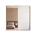 Ver imagem 2 de Guarda Roupa 2 Portas de Correr com Espelho 4 Gavetas MDF Branco Mambel Móveis