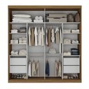 Ver imagem 3 de Guarda Roupa 2 Portas de Correr com Espelho 4 Gavetas MDF Branco Mambel Móveis