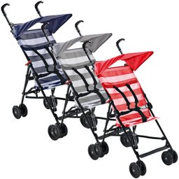 Carrinho de Bebê Passeio Infantil Guarda Chuva Capota Multilaser Multikids Baby Navy V2 Barato BEBÊ - 1