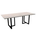 Ver imagem 1 de Mesa de Reunião Pé Tubular Pe25 em MDP 200x90cm Cor Nogueira Casablanca e Base Preta