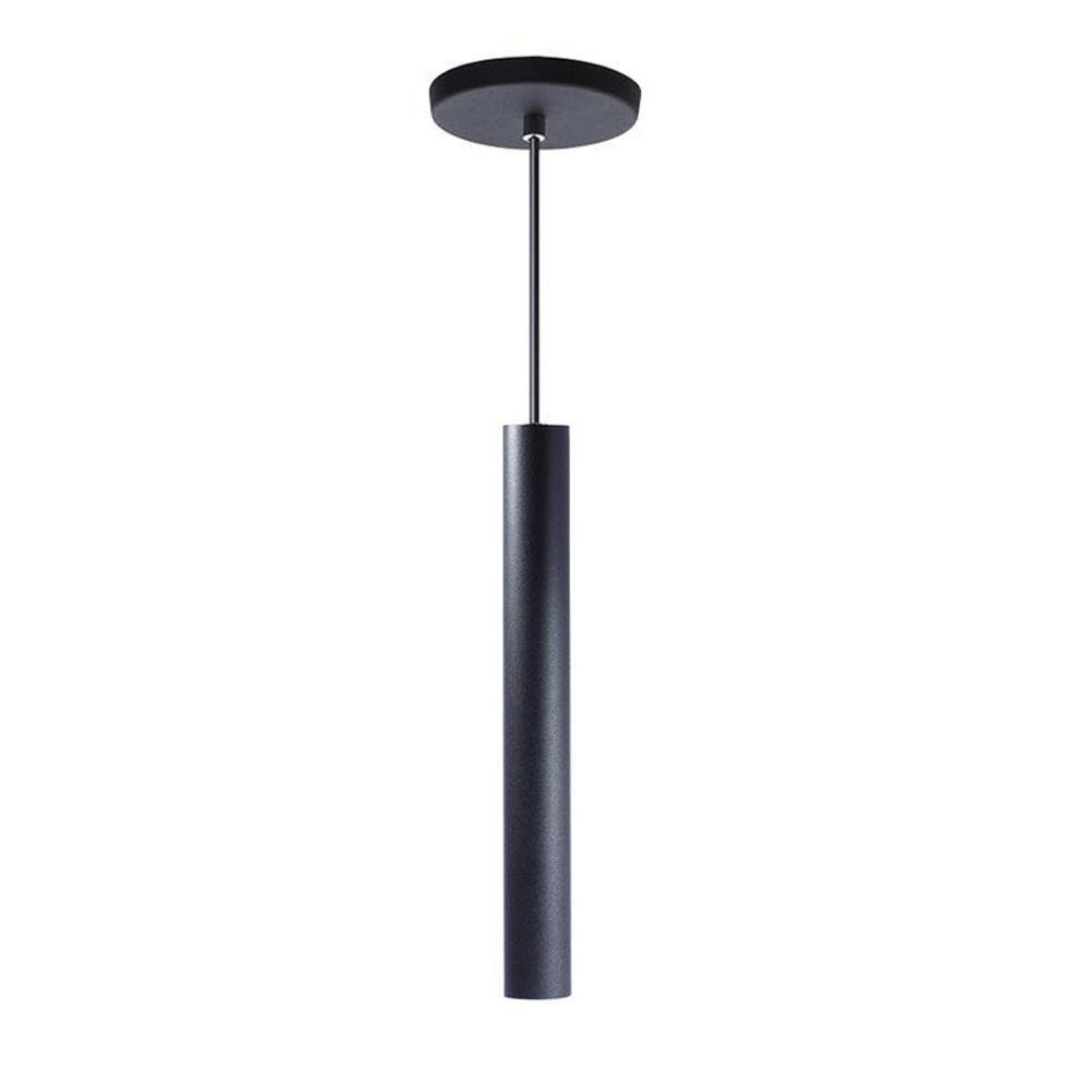Kit 9 Pendente Tubo Preto 30 Cm+Lâmpada Led Branco Frio - 3