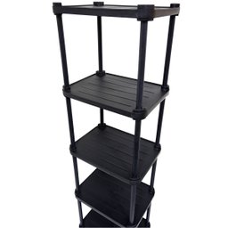 3 Estantes de Plástico Modular Multiuso 5 Prateleiras 1 Torre Preta Montável 65 Kg Qualyplas - 3