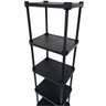 3 Estantes de Plástico Modular Multiuso 5 Prateleiras 1 Torre Preta Montável 65 Kg Qualyplas - 3