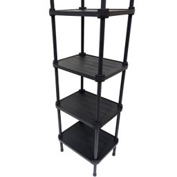 3 Estantes de Plástico Modular Multiuso 5 Prateleiras 1 Torre Preta Montável 65 Kg Qualyplas - 4