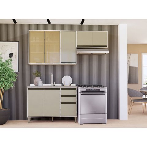 Cozinha Compacta 3 Peças sem Tampo Linea Luciane Móveis