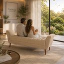 Ver imagem 6 de Banco Recamier 150 cm para Quarto de Casal em Suede Bege