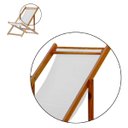 Ver imagem 6 de Cadeira Espreguiçadeira Dobrável sem Braço Madeira Maciça Envernizada