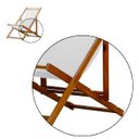 Ver imagem 5 de Cadeira Espreguiçadeira Dobrável sem Braço Madeira Maciça Envernizada