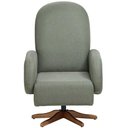 Ver imagem 3 de Poltrona de Amamentação com Balanço Giratória Dolce D02 Tramado Verde C-296 - Lyam Decor