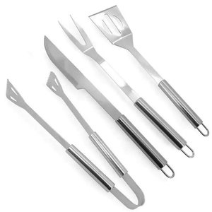 Jogo para Churrasco 4 Peças em Inox - Mimo Style