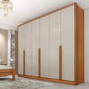 Ver imagem 2 de Guarda Roupa Casal Fortuna 6 Portas 6 Gavetas 100% Mdf:cinamomo/off
