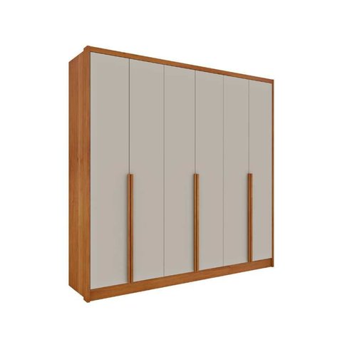 Guarda Roupa Casal Fortuna 6 Portas 6 Gavetas 100% Mdf:cinamomo/off