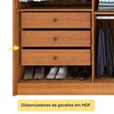 Ver imagem 5 de Guarda Roupa Casal Fortuna 6 Portas 6 Gavetas 100% Mdf:cinamomo/off