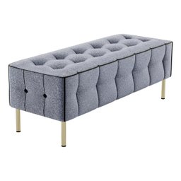 Banco Recamier Puff Zoe Versatil Luxo Zahav Estofados - 1