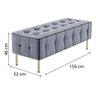 Banco Recamier Puff Zoe Versatil Luxo Zahav Estofados - 4