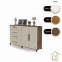 Ver imagem 5 de Comoda Bronze Cor:canela Off White Mizza Decor - Armário para Quarto