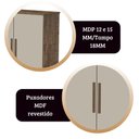 Ver imagem 4 de Comoda Bronze Cor:canela Off White Mizza Decor - Armário para Quarto