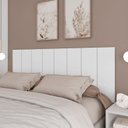 Ver imagem 1 de Cabeceira Modulada Painel para Cama Box Queen 160cm 8 Módulos Liora Branco