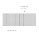 Ver imagem 2 de Cabeceira Modulada Painel para Cama Box Queen 160cm 8 Módulos Liora Branco