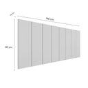 Ver imagem 4 de Cabeceira Modulada Painel para Cama Box Queen 160cm 8 Módulos Liora Branco