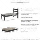 Ver imagem 3 de Bicama de Madeira Maciça com Colchão Incluso Multimóveis