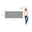 Ver imagem 5 de Cabeceira Modulada Painel para Cama Box Queen 160cm 8 Módulos Liora Cinza