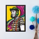 Ver imagem 2 de Quadro Decorativo Chaves Pop Art 24x18cm - com Vidro:moldura Preta