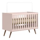 Ver mais imagens de Quarto Infantil 3 Peças com Berço Q Encanto Retrô Rosa - Qmovi