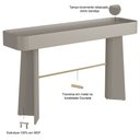 Ver imagem 2 de Aparador para Sala de Estar Orgânico Industrial Alef I03 Grigio Dourado - Lyam Decor