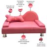 Puff Pet Cama Estofada com Almofada para Cachorro Amora E01 Suede Rosa - Inoviza - 3