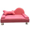 Ver imagem 1 de Puff Pet Cama Estofada com Almofada para Cachorro Amora E01 Suede Rosa - Inoviza