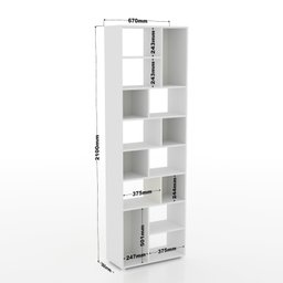 Estante Multiuso para Livros 100% MDF Dallas 210x201cm - 4
