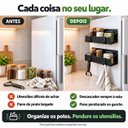 Ver imagem 3 de Rack Prateleira Organizador Magnético Cozinha Geladeira Mult