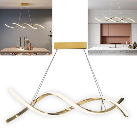 Lustre Luminaria Pendente Molecular 3 em 1 Dna Espiral 36w Iluminaçao Moderna Luxo Teto Cozinha Sala