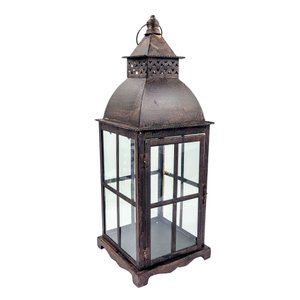 Lanterna Decorativa Marroquina Metal Envelhecido 52x19cm G