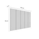 Ver imagem 4 de Cabeceira Modulada Painel para Cama Box Solteiro 100cm 5 Módulos Liora Branco