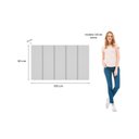 Ver imagem 5 de Cabeceira Modulada Painel para Cama Box Solteiro 100cm 5 Módulos Liora Branco