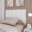 Ver imagem 1 de Cabeceira Modulada Painel para Cama Box Solteiro 100cm 5 Módulos Liora Branco